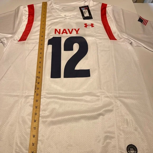 US Navy Midshipmen Under Armour Mens Special Games Football Jersey White Size XL